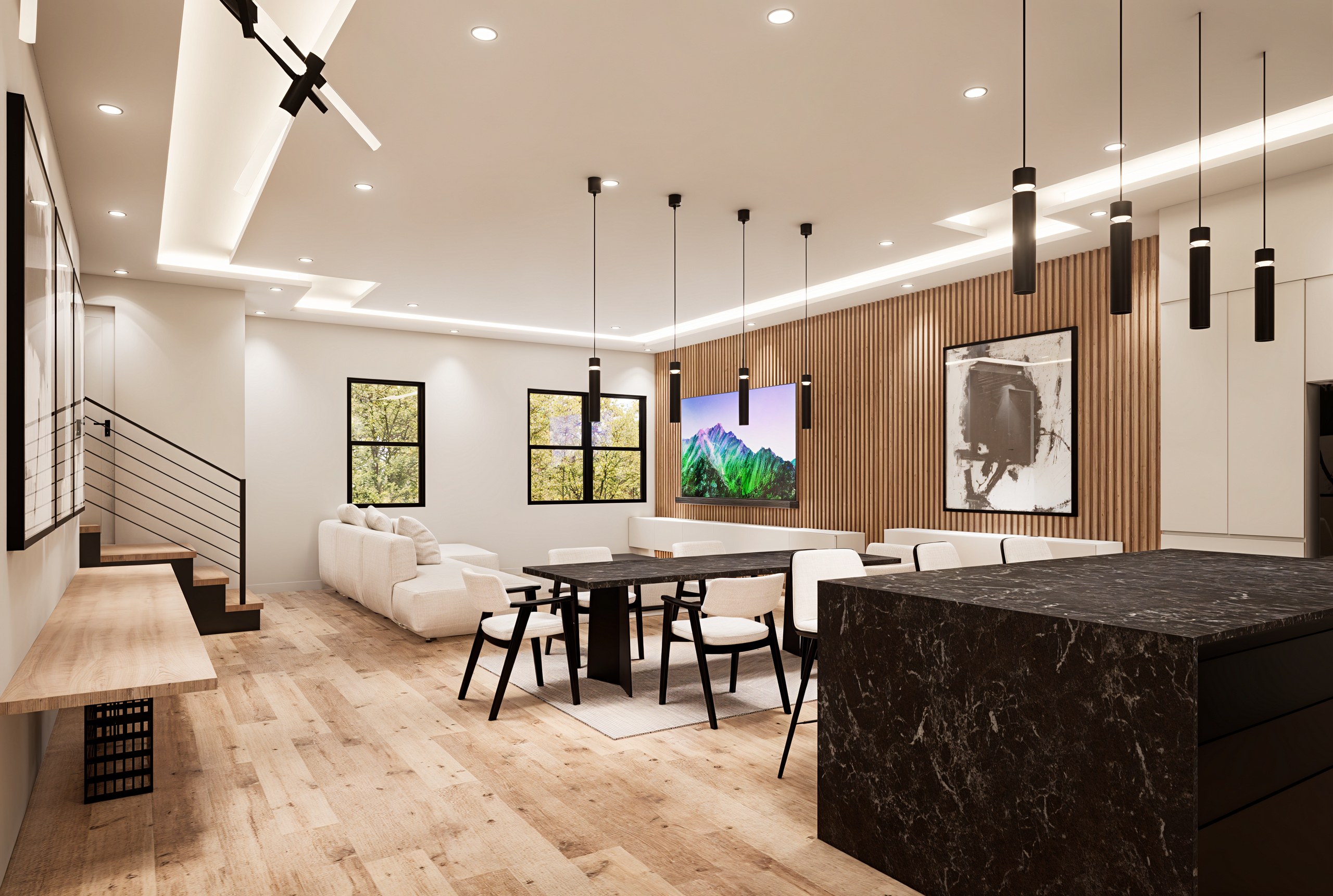 Sherwin Street custom home interior render