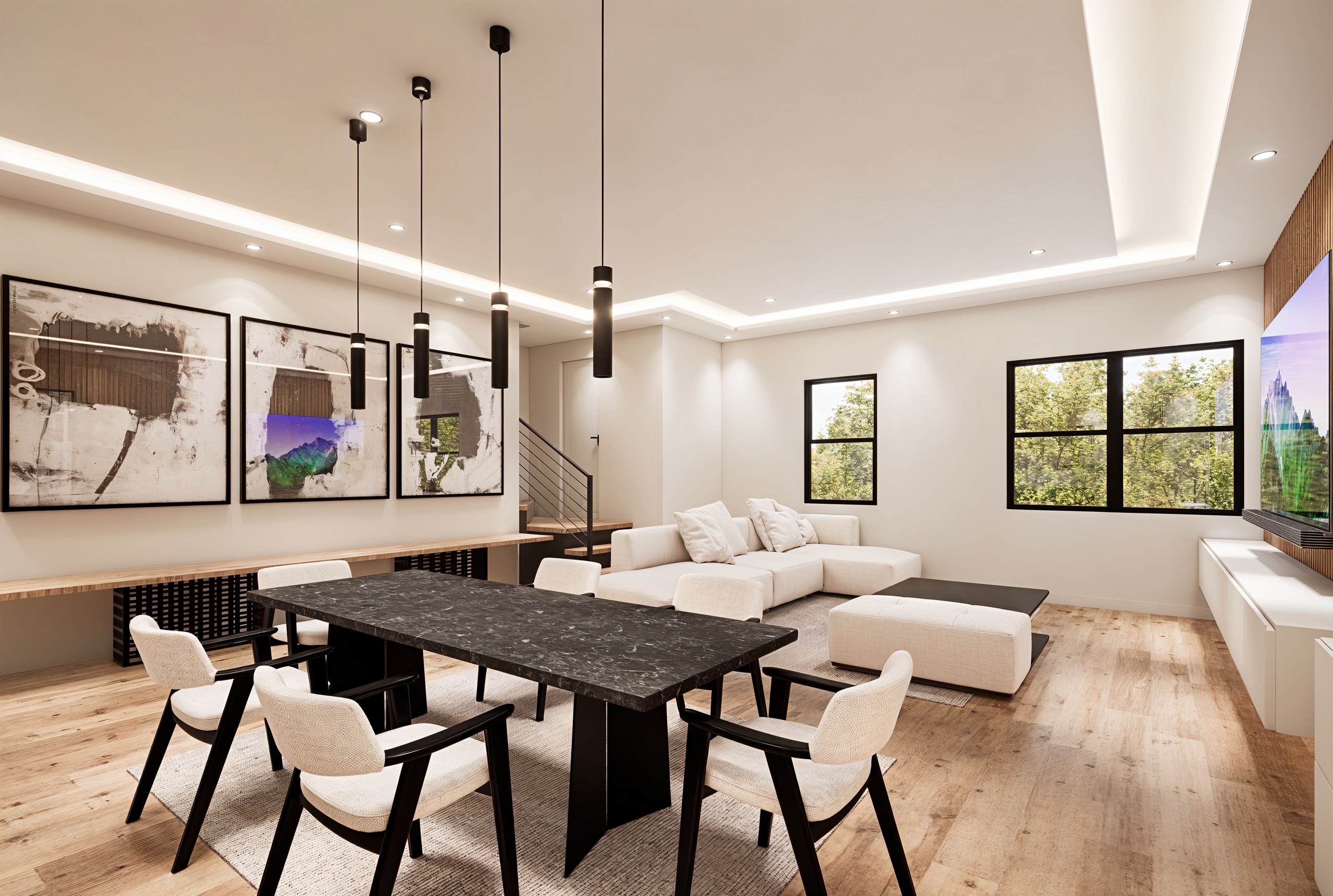Sherwin Street custom home interior render