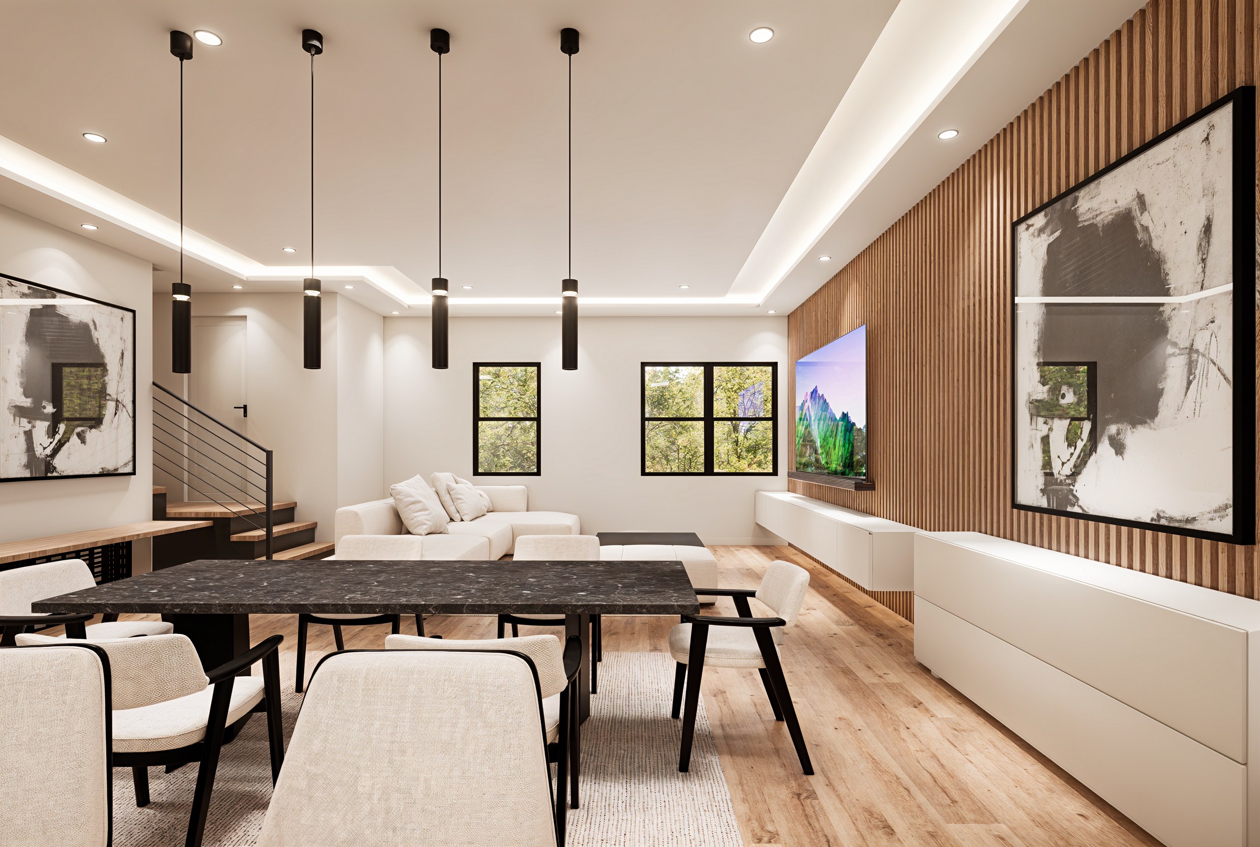 Sherwin Street custom home interior render