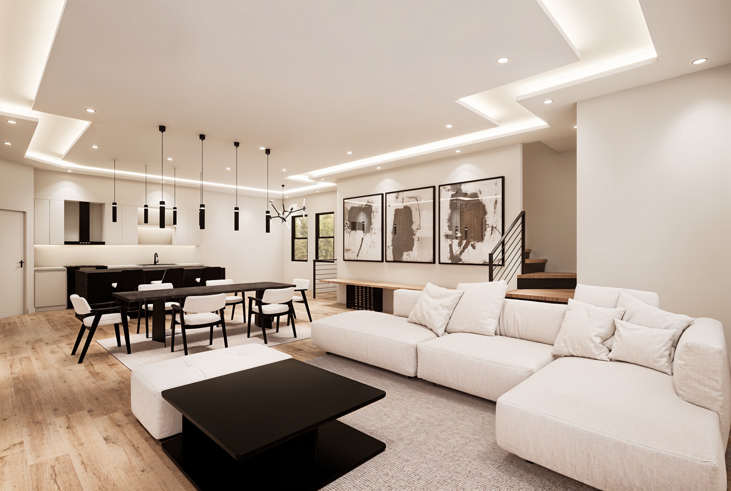 Sherwin Street custom home interior render