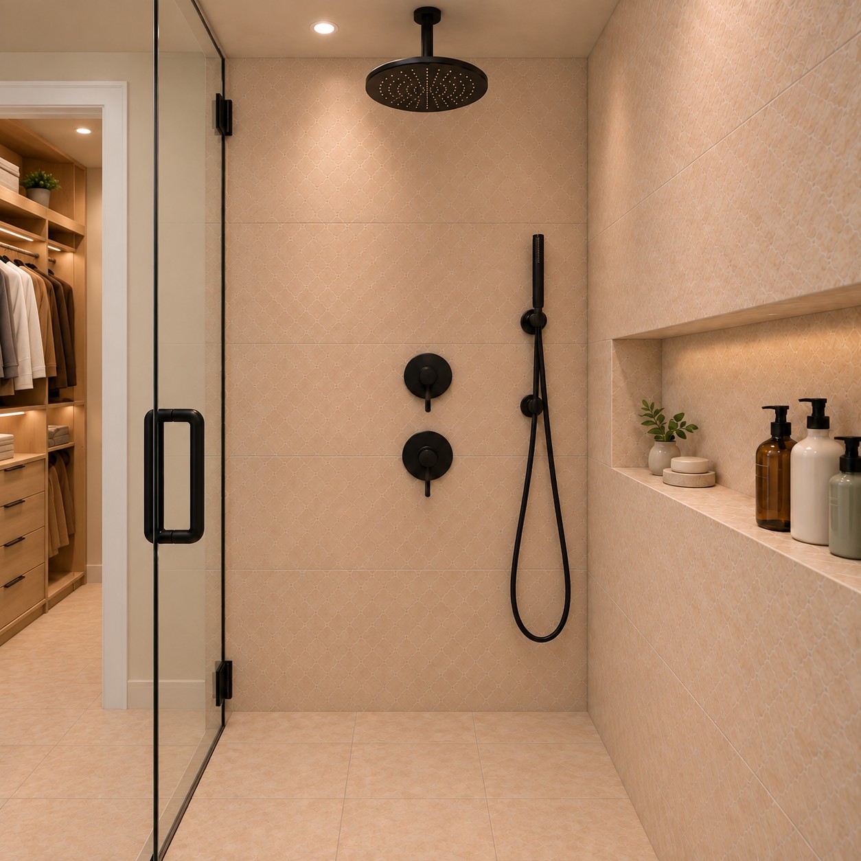 Sherwin Street primary bathroom walk-in steam shower